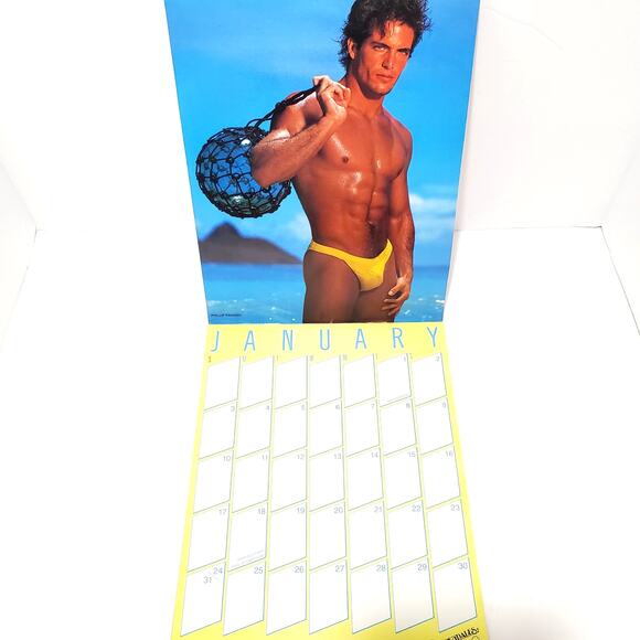 Vtg 1988 CHIPPENDALES Fantasy Wall Calendar 11" x 9" - Picture 5 of 11